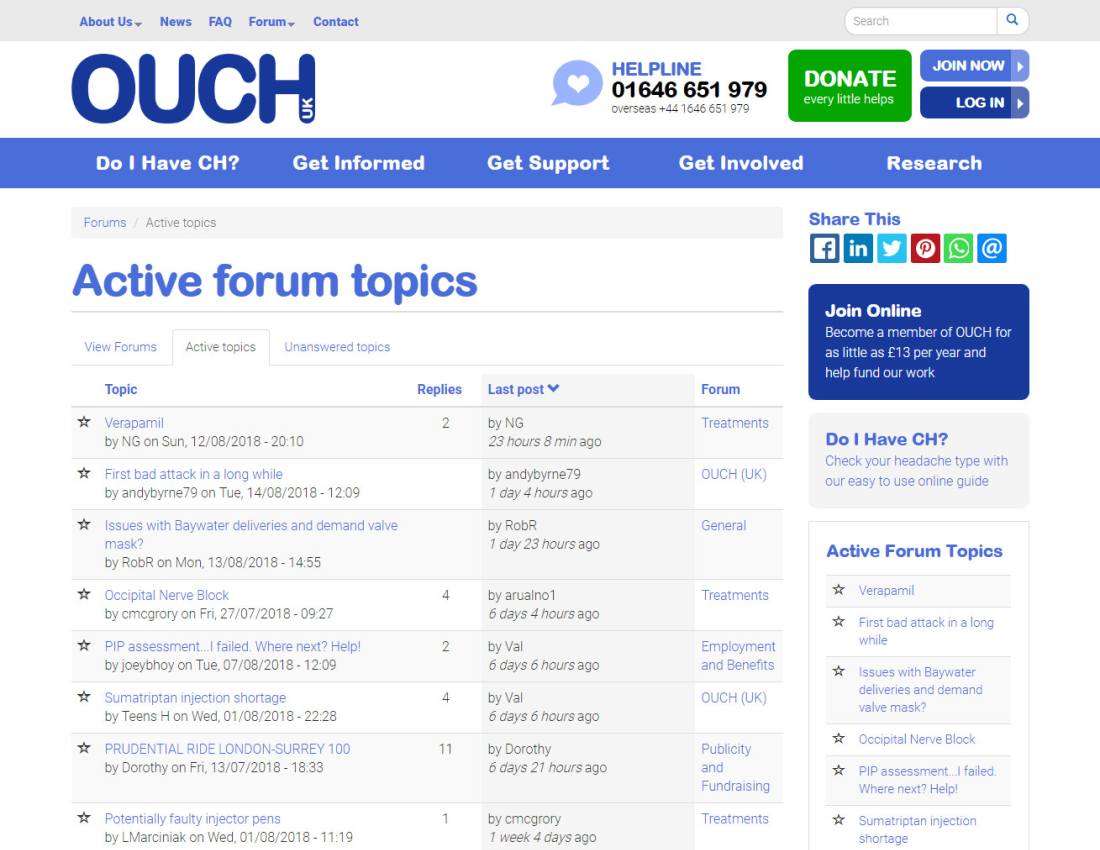 Forum - CiviCRM & Drupal site for UK charity
