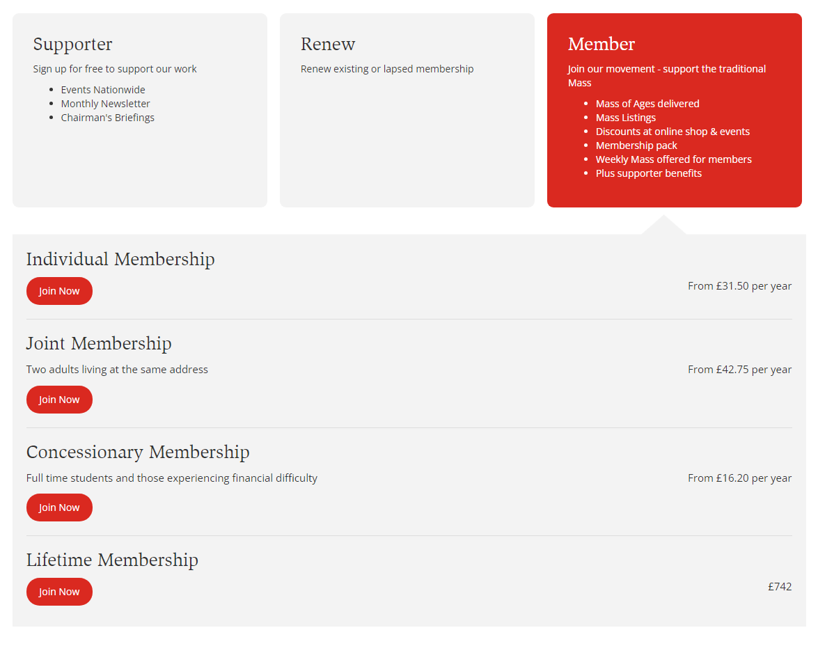 popover list of membership types