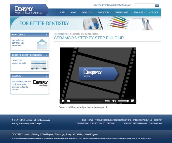 Dentsply site built with Drupal