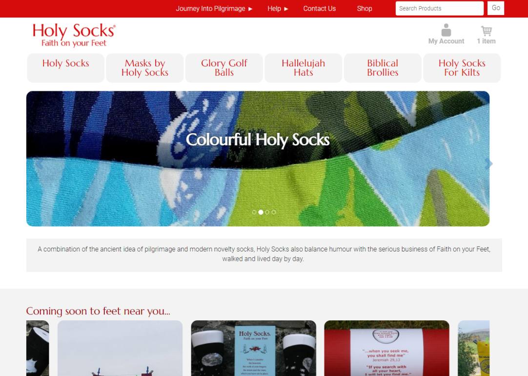 Ecommerce site for novelty sock company