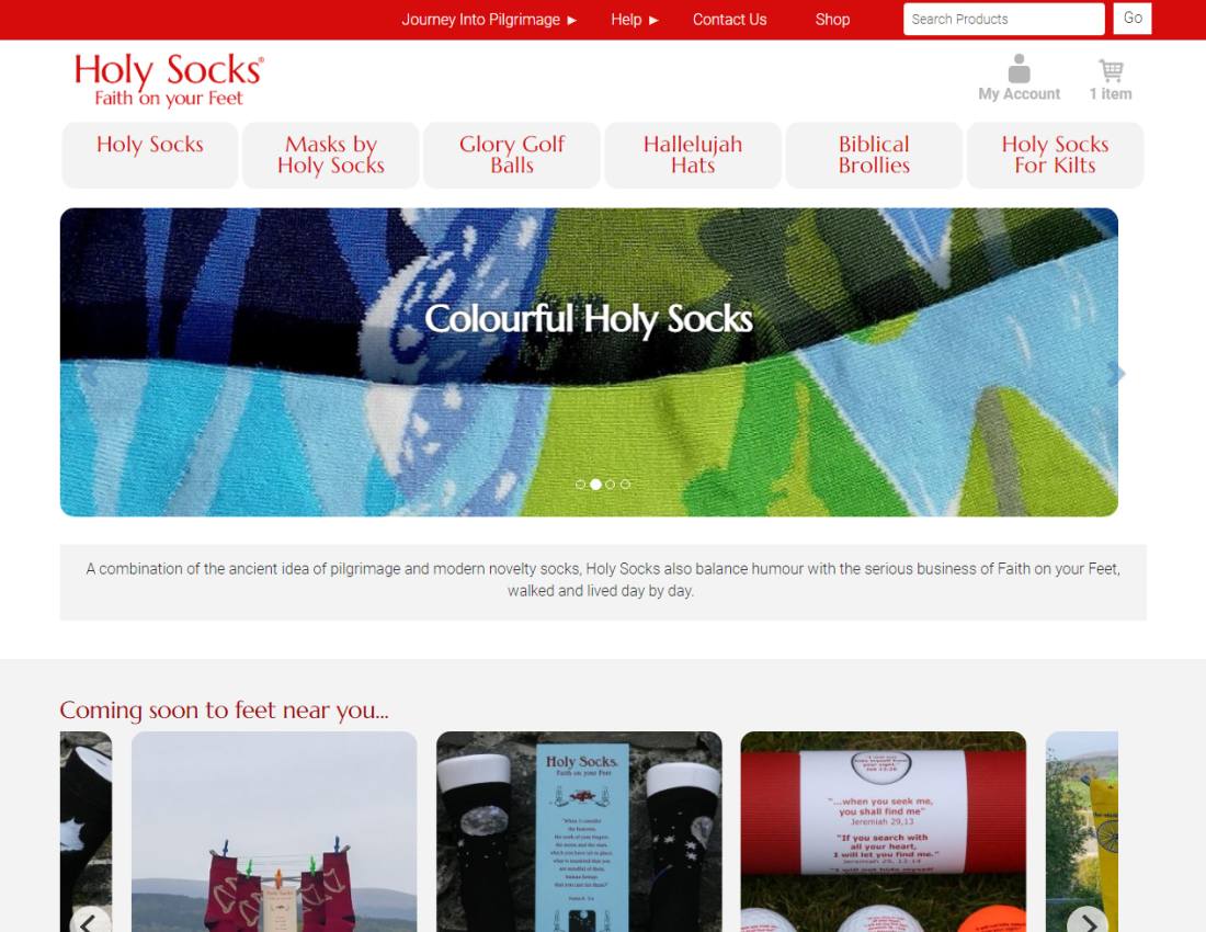 Ecommerce site for novelty sock company