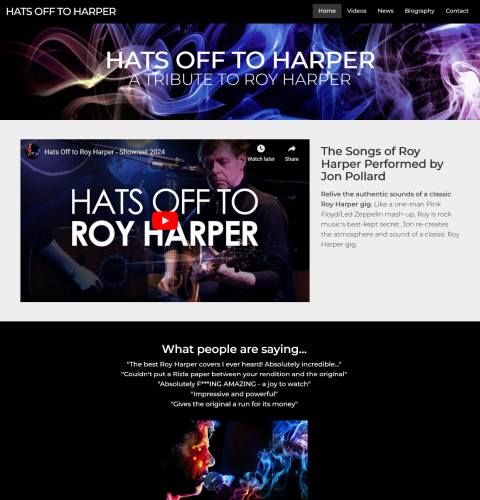 new website for hatsofftoharper.co.uk